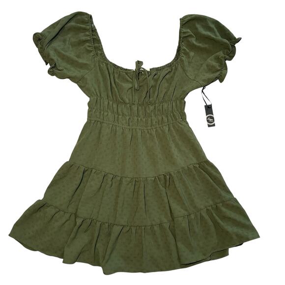 Liberty Love Dresses & Skirts - Liberty Love Dress Size M Green Milkmaid Festival Peasant Cottagecore Boho NEW
